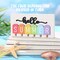 5 Pcs Hello Summer Sign Interchangeable Seasonal Sign Spring Fall Winter Tiered Tray Decor 5.9 x 3 Inch Wooden Gloves Decor 4 Seasons Farmhouse Table Centerpiece Decoration for Home(Fresh)